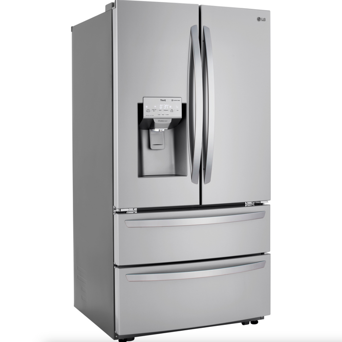 LG 36 Inch Smart Counter Depth Double Freezer Refrigerator 22 Cu. Ft. (LMXC22626S)