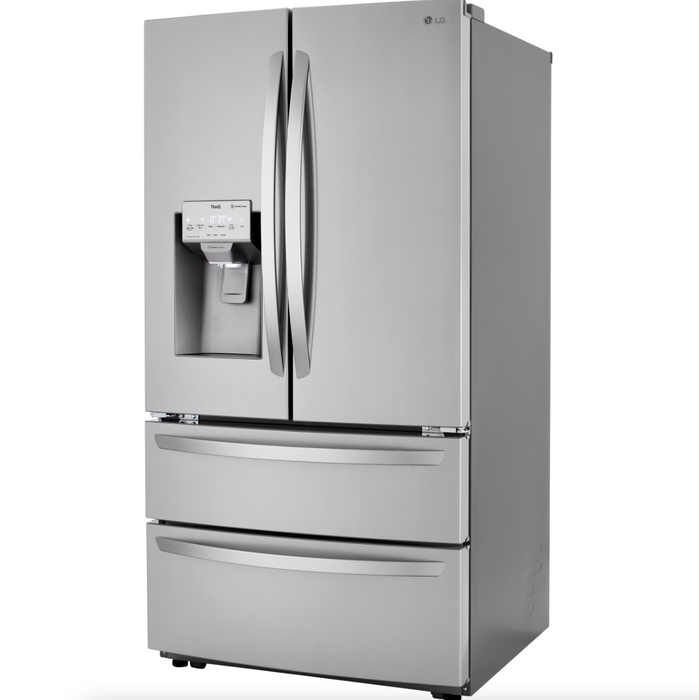 LG 36 Inch Smart Counter Depth Double Freezer Refrigerator 22 Cu. Ft. (LMXC22626S)