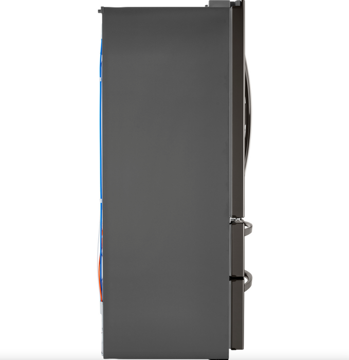 LG 36 Inch Smart Counter Depth Double Freezer Refrigerator in Black Stainless 22 Cu. Ft. (LMXC22626D)