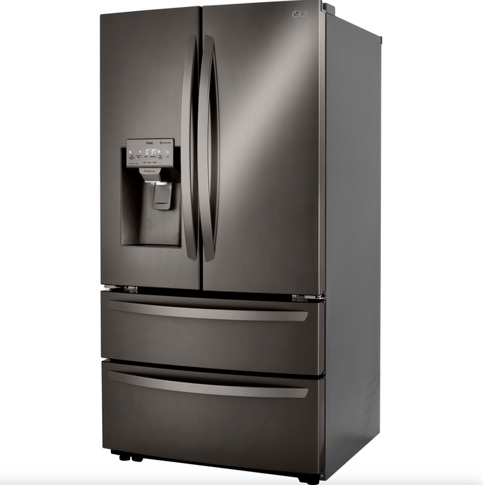 LG 36 Inch Smart Double Freezer Refrigerator with Craft Ice in Black Stainless Steel 28 Cu. Ft. (LRMXS2806D)