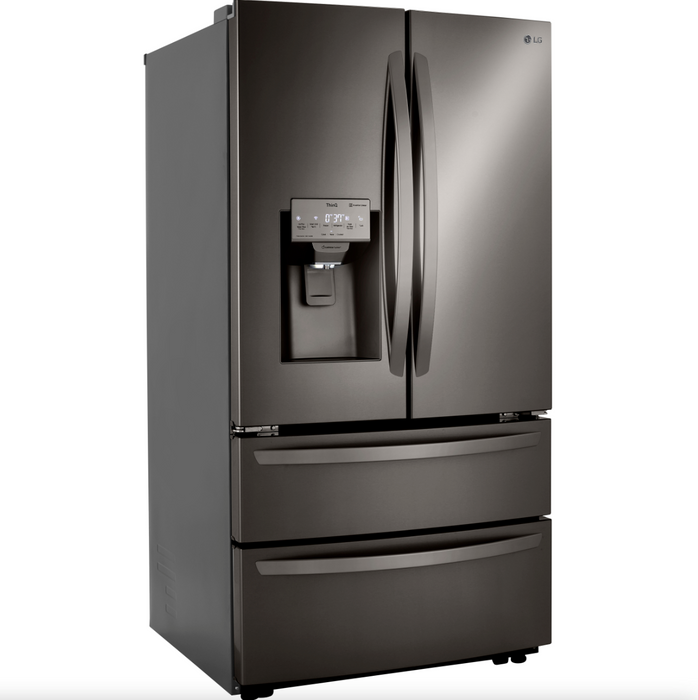 LG 36 Inch Smart Double Freezer Refrigerator with Craft Ice in Black Stainless Steel 28 Cu. Ft. (LRMXS2806D)