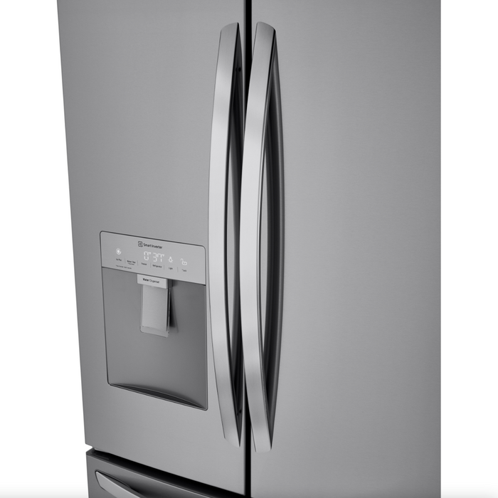 LG 36 Inch French Door Refrigerator with Slim Design Water Dispenser in Stainless Steel 29 Cu. Ft. (LRFWS2906V)