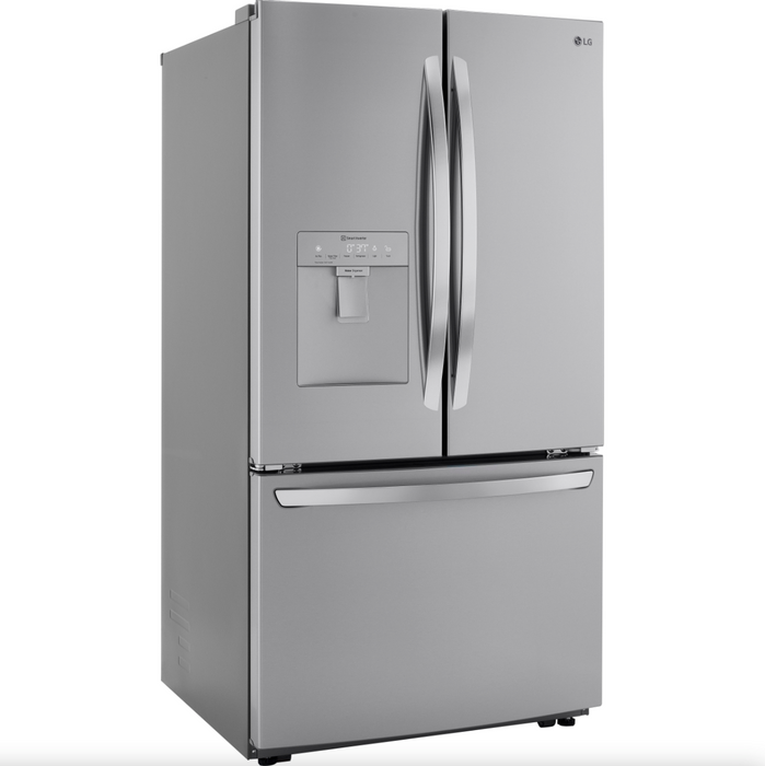 LG 36 Inch French Door Refrigerator with Slim Design Water Dispenser in Stainless Steel 29 Cu. Ft. (LRFWS2906V)