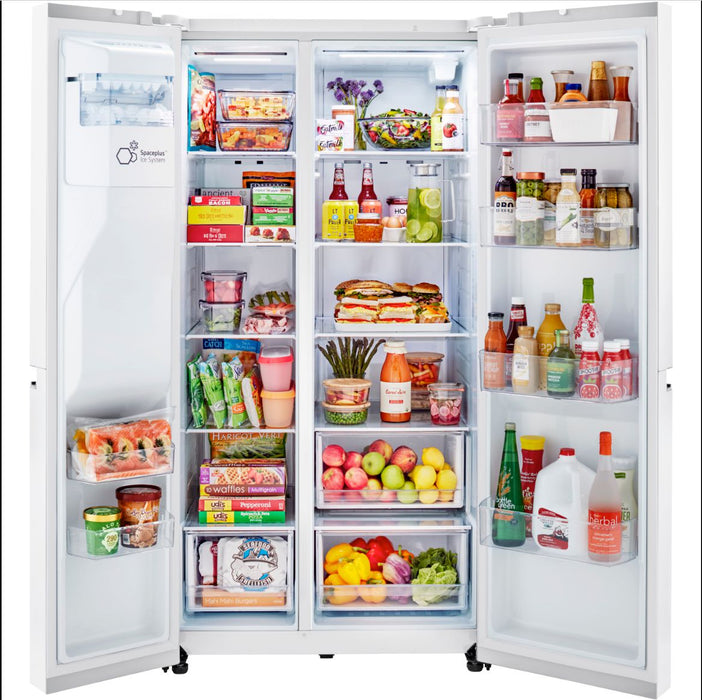LG 36 Inch Side-by-Side Refrigerator in Smooth White 27 Cu. Ft. (LRSXS2706W)