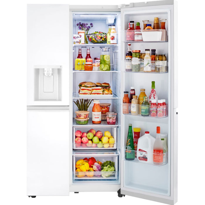 LG 36 Inch Side-by-Side Refrigerator in Smooth White 27 Cu. Ft. (LRSXS2706W)