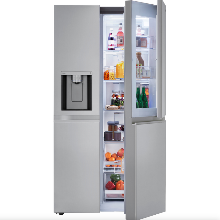 LG 36 Inch Side-by-Side Door-in-Door Refrigerator with Craft Ice in Stainless Steel 27 Cu. Ft. (LRSDS2706S)
