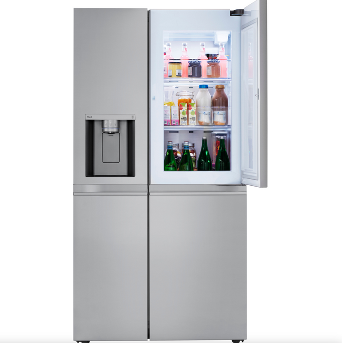 LG 36 Inch Side-by-Side Door-in-Door Refrigerator with Craft Ice in Stainless Steel 27 Cu. Ft. (LRSDS2706S)