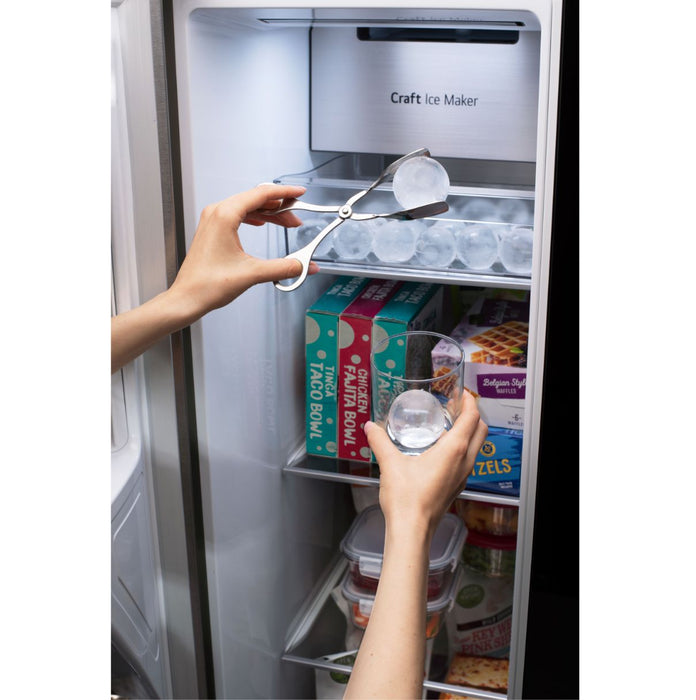 LG 36 Inch Side-by-Side Counter-Depth InstaView Refrigerator with Craft Ice in Stainless Steel 23 Cu. Ft. (LRSOC2306S)