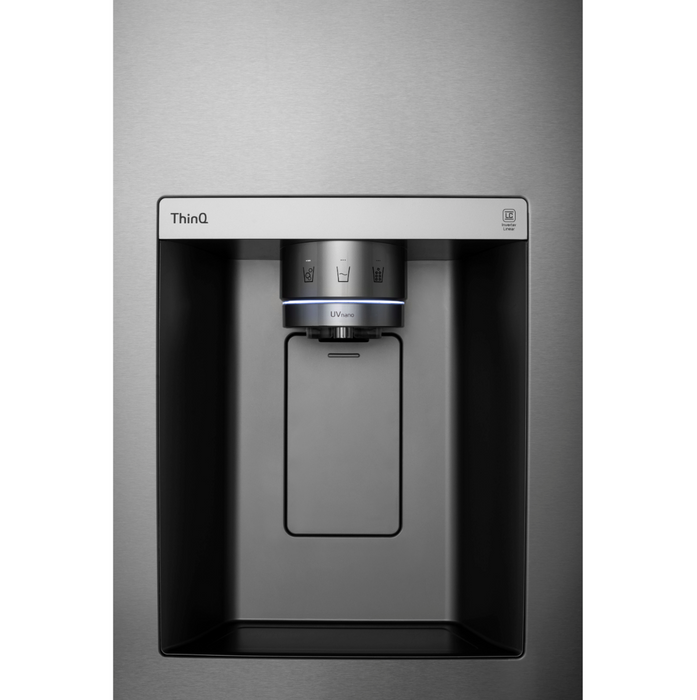 LG 36 Inch Side-by-Side Counter-Depth InstaView Refrigerator with Craft Ice in Stainless Steel 23 Cu. Ft. (LRSOC2306S)