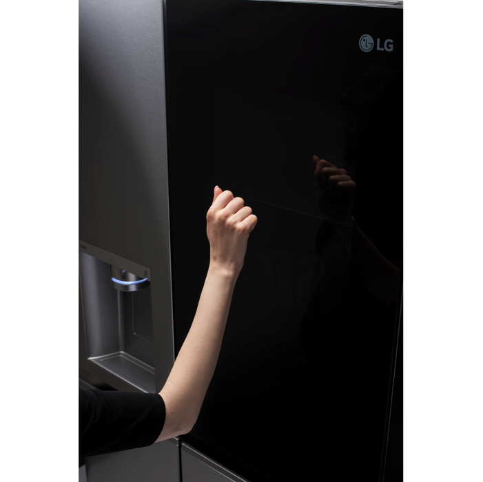LG 36 Inch Side-by-Side Counter-Depth InstaView Refrigerator with Craft Ice in Stainless Steel 23 Cu. Ft. (LRSOC2306S)