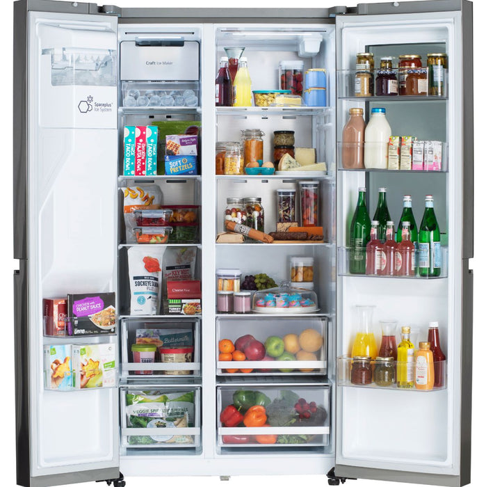 LG 36 Inch Side-by-Side Counter-Depth InstaView Refrigerator with Craft Ice in Stainless Steel 23 Cu. Ft. (LRSOC2306S)