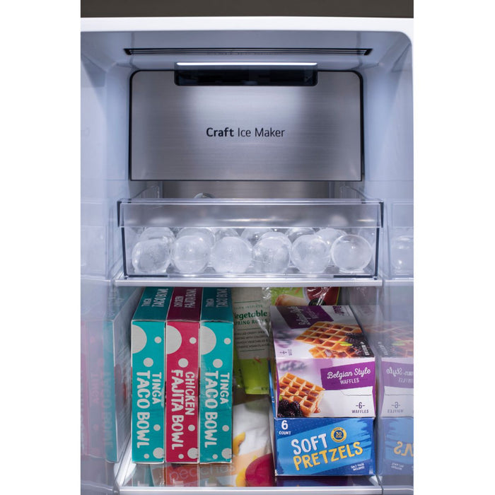 LG 36 Inch Side-by-Side Counter-Depth InstaView Refrigerator with Craft Ice in Stainless Steel 23 Cu. Ft. (LRSOC2306S)