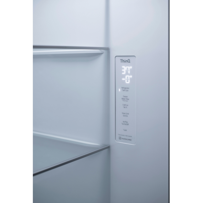 LG 36 Inch Side-by-Side Counter-Depth InstaView Refrigerator with Craft Ice in Stainless Steel 23 Cu. Ft. (LRSOC2306S)