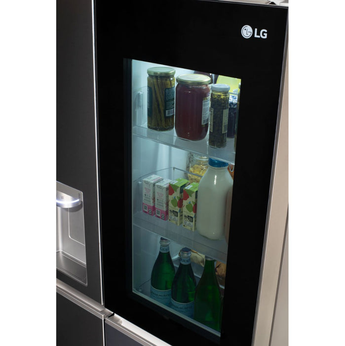 LG 36 Inch Side-by-Side Counter-Depth InstaView Refrigerator with Craft Ice in Stainless Steel 23 Cu. Ft. (LRSOC2306S)