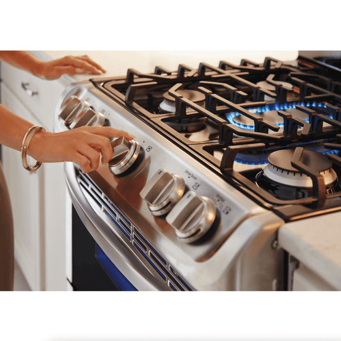 LG 30 Inch Freestanding Gas Range with Double Oven in Stainless Steel 6.9 Cu.Ft. (LDG4313ST)