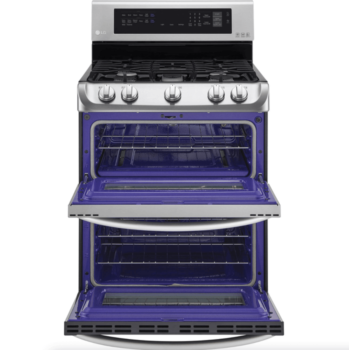 LG 30 Inch Freestanding Gas Range with Double Oven in Stainless Steel 6.9 Cu.Ft. (LDG4313ST)