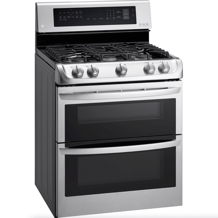 LG 30 Inch Freestanding Gas Range with Double Oven in Stainless Steel 6.9 Cu.Ft. (LDG4313ST)