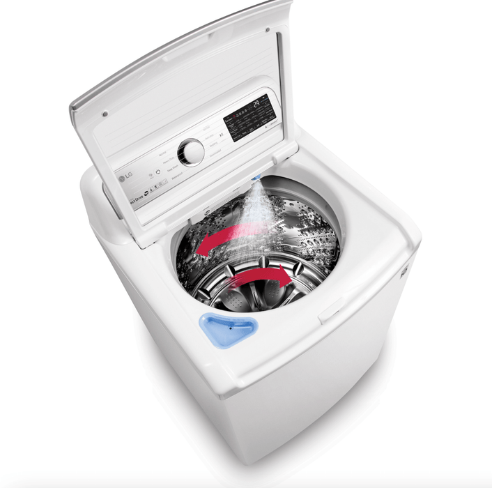LG 27 Inch Top Load Washer with TurboWash in White 5 cu. ft. (WT7300CW)