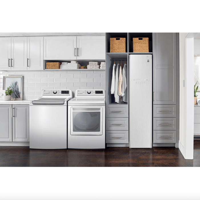 LG 27 Inch Rear Control Front Load Gas Dryer in White 7.3 cu. ft. (DLG7301WE)
