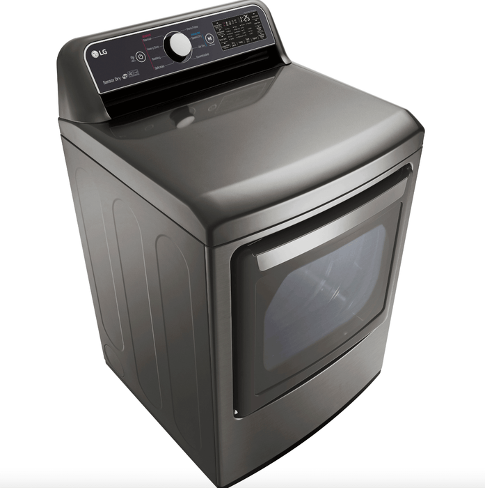 LG 27 Inch Rear Control Front Load Electric Dryer in Graphite Steel 7.3 cu. ft. (DLE7300VE)