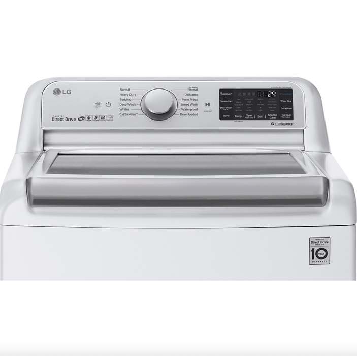 LG 27 Inch Smart wi-fi Enabled Gas Dryer with TurboSteam In White 7.3 cu. ft. (DLGX7801WE)