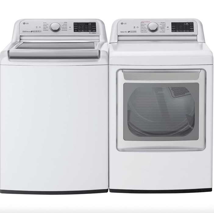 LG 27 Inch Smart wi-fi Enabled Gas Dryer with TurboSteam In White 7.3 cu. ft. (DLGX7801WE)