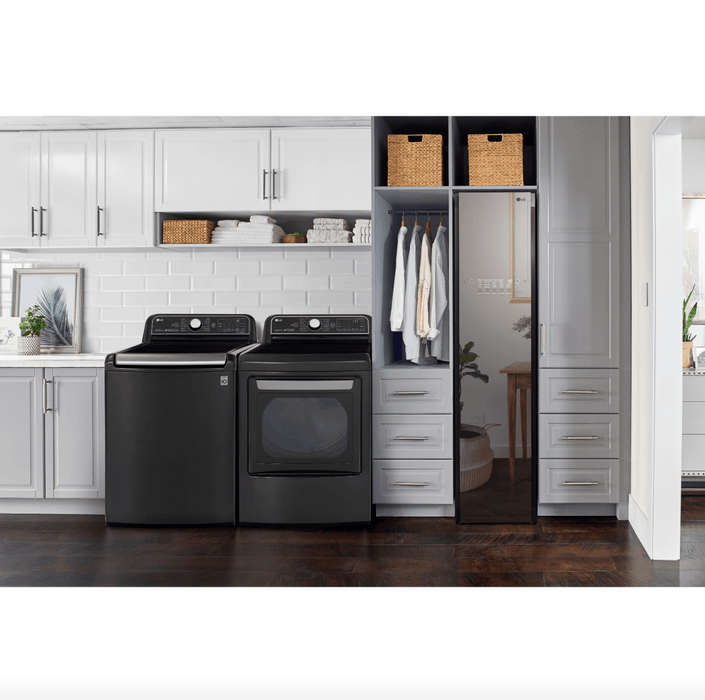 LG 27 Inch Smart wi-fi Enabled Top Load Washer with TurboWash3D Technology in Black Steel 5.5 cu. ft. (WT7900HBA)