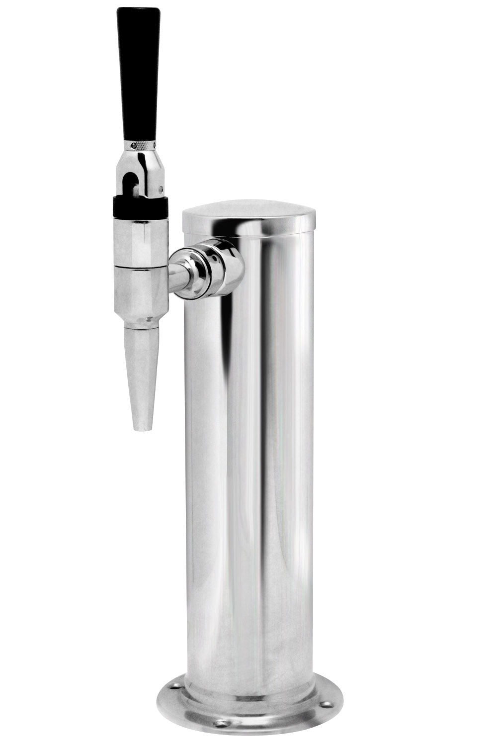 Single Faucet Polished Stainless Steel Draft Beer Tower - Stout Beer Faucet