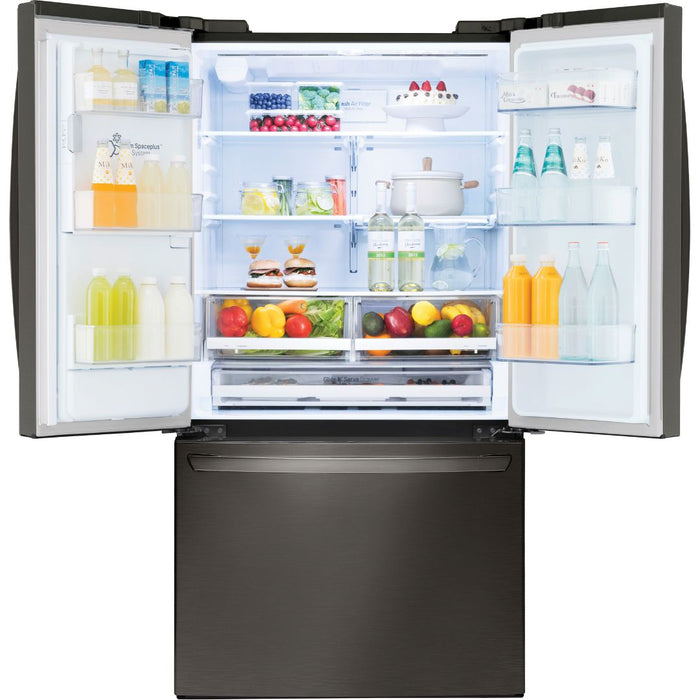 LG 36 Inch French Door Refrigerator in Black Stainless Steel 28 Cu. Ft. (LFXS28968D)