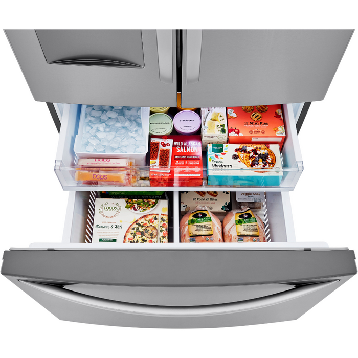 LG 36 Inch French Door Refrigerator with Slim Design Water Dispenser in PrintProof Stainless Steel 29 Cu. Ft. (LRFWS2906S)