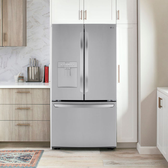 LG 36 Inch French Door Refrigerator with Slim Design Water Dispenser in PrintProof Stainless Steel 29 Cu. Ft. (LRFWS2906S)