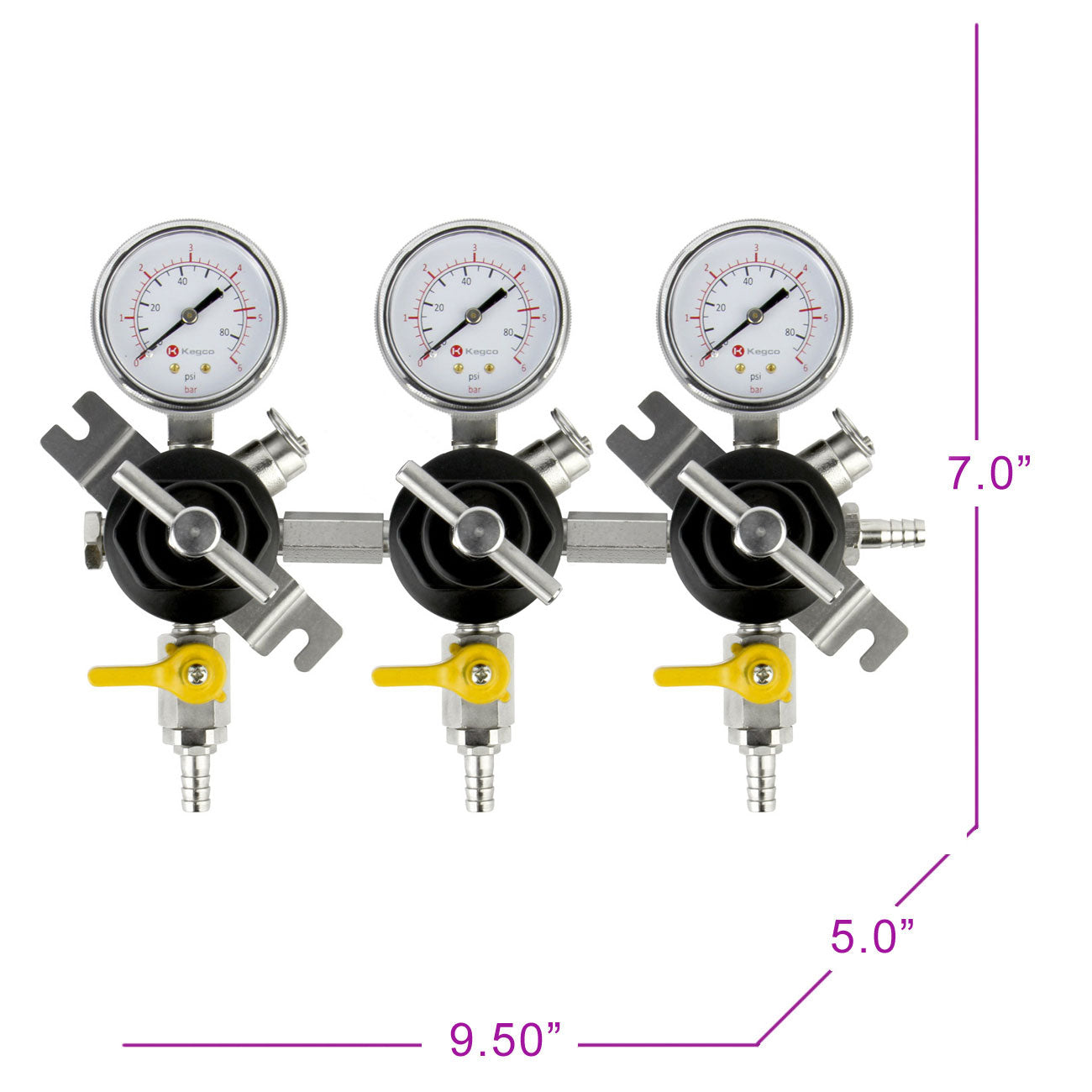 Commercial Grade Three Gauge Secondary Regulator