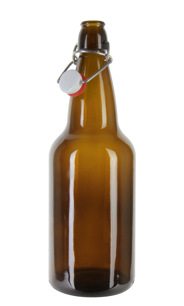 EZ Cap 500ml Flip-Top Home Brew Beer Bottles - Amber (Set of 6)