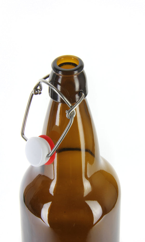 EZ Cap 500ml Flip-Top Home Brew Beer Bottles - Amber (Set of 6)