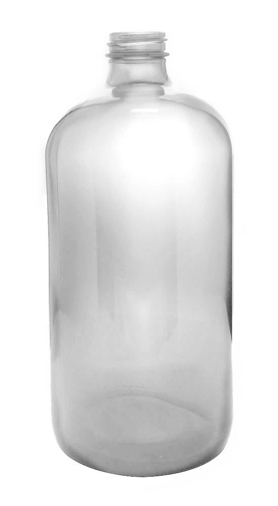 32 oz Clear Glass Boston Round Growler