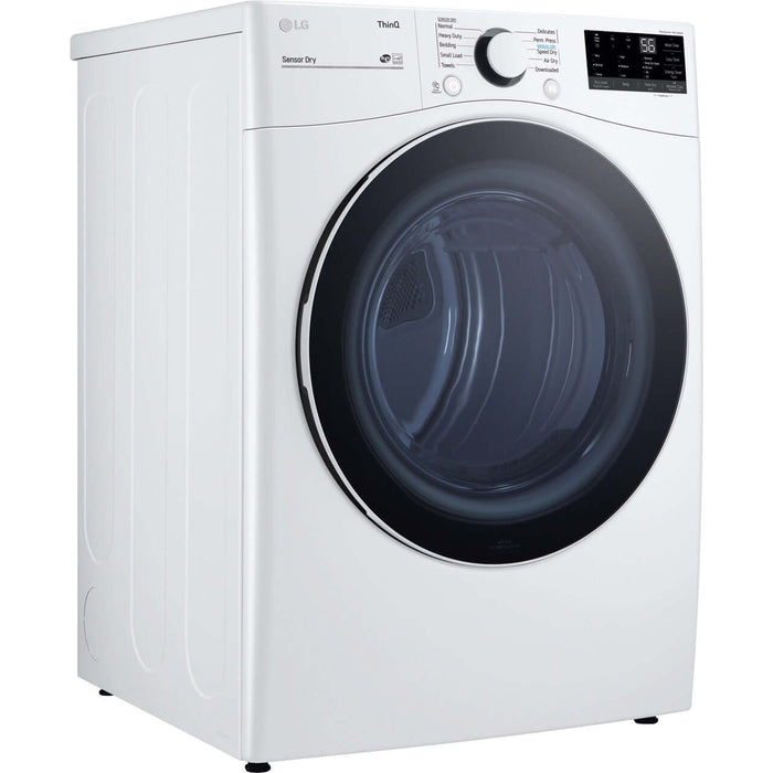 LG 27 In. 7.4-Cu. Ft. Front Load Electric Dryer with Built-In Intelligence in White (DLE3600W)