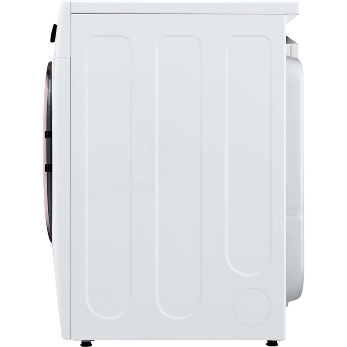 LG 27 In. 7.4-Cu. Ft. Front Load Electric Dryer with TurboSteam and Built-In Intelligence in White (DLEX4000W)