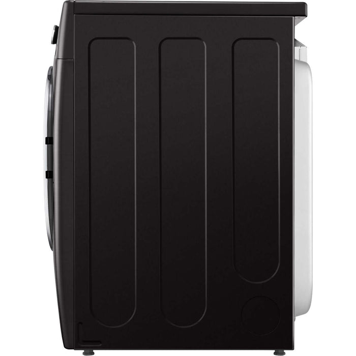 LG 27 In. 7.4-Cu. Ft. Front Load Electric Dryer with TurboSteam and Built-In Intelligence in Black Steel (DLEX4200B)