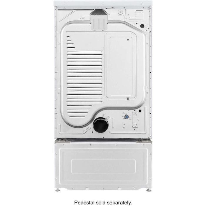 LG 27 In. 7.4-Cu. Ft. Front Load Electric Dryer with TurboSteam and Built-In Intelligence in White (DLEX4200W)