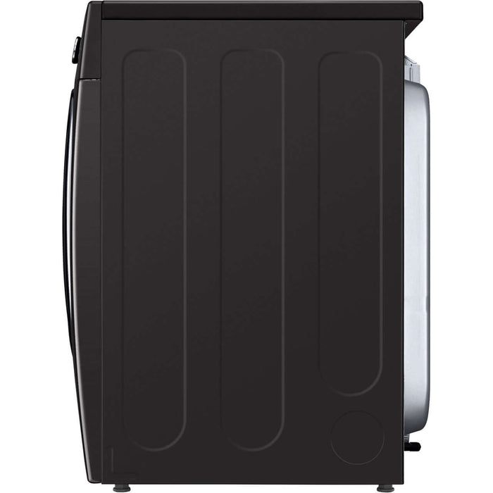 LG 27 In. 7.4-Cu. Ft. Electric Dryer with TurboSteam and Built-In Intelligence in Black Steel (DLEX4500B)