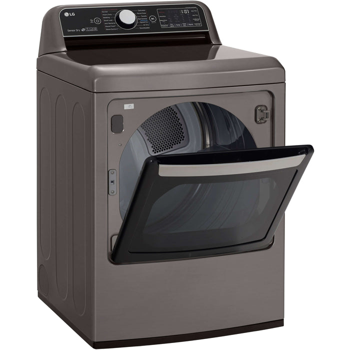 LG 27 Inch Smart wi-fi Enabled Electric Dryer with TurboSteam In Graphite Steel 7.3 cu. ft. (DLEX7800VE)