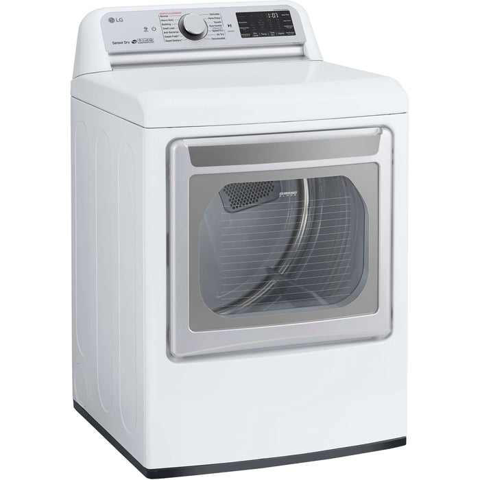 LG 27 Inch Smart wi-fi Enabled Electric Dryer with TurboSteam In White 7.3 cu. ft. (DLEX7800WE)