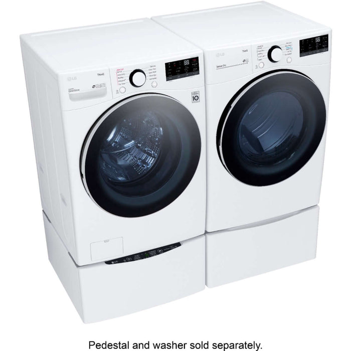 LG 27 In. 7.4-Cu. Ft. Front Load Gas Dryer with Built-In Intelligence in White (DLG3601W)