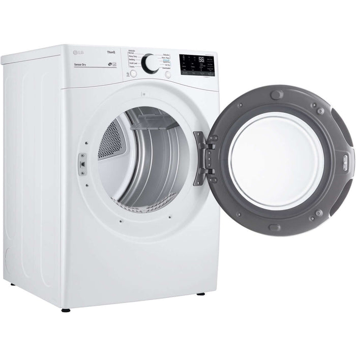 LG 27 In. 7.4-Cu. Ft. Front Load Gas Dryer with Built-In Intelligence in White (DLG3601W)