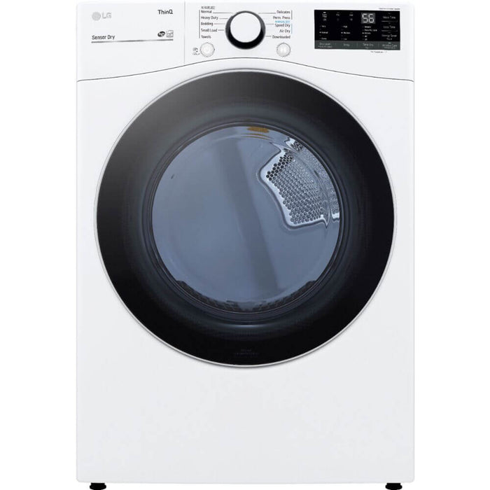 LG 27 In. 7.4-Cu. Ft. Front Load Gas Dryer with Built-In Intelligence in White (DLG3601W)