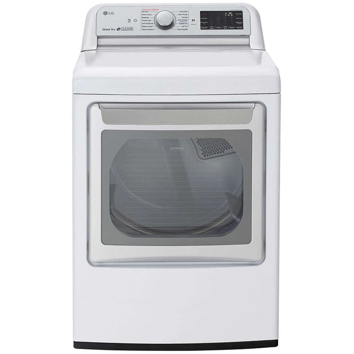 LG 27 Inch Smart wi-fi Enabled Gas Dryer with TurboSteam In White 7.3 cu. ft. (DLGX7801WE)