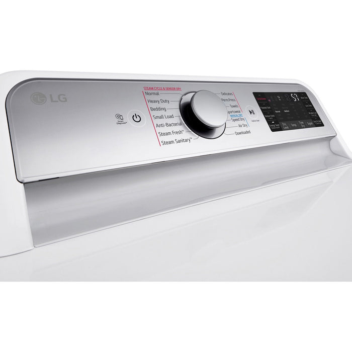 LG Smart Wi-Fi Enabled Gas Steam Dryer- 27 Inch (White) (DLGX7901WE)