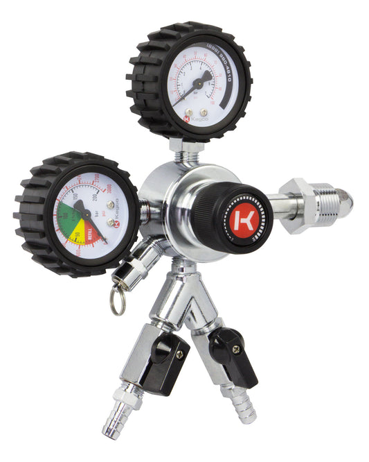 Premium Commercial Grade Double Gauge Two Product Nitrogen Regulator