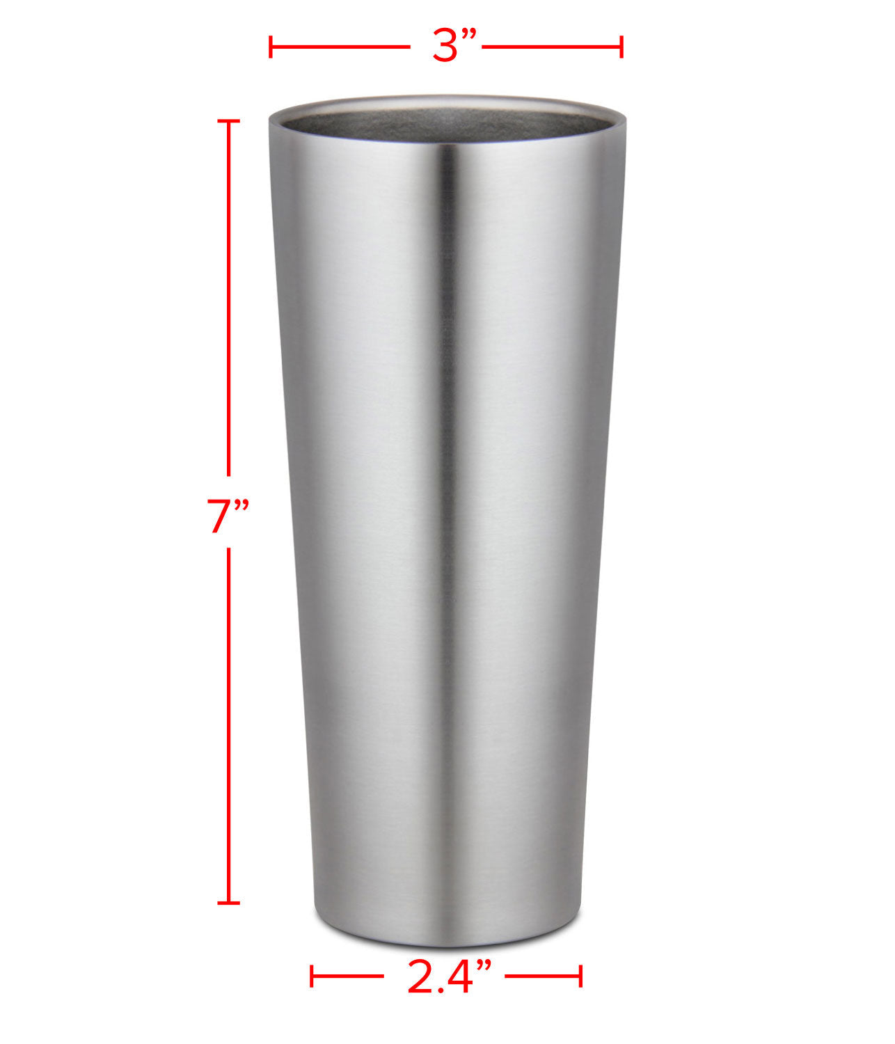 Kegco logoed 16 oz. Stainless Steel Vacuum Beer Cup