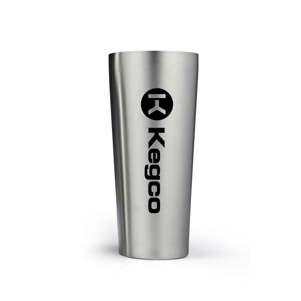 Kegco logoed 16 oz. Stainless Steel Vacuum Beer Cup